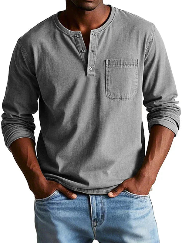 Beeckhoven™ | Casual Henleyshirt met Lange Mouwen