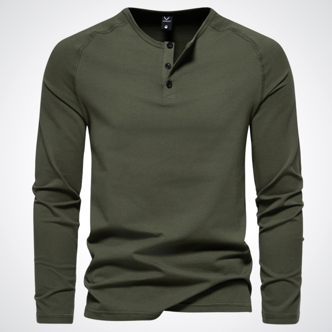 Beeckhoven™ | Casual Henley Shirt Met Lange Mouwen