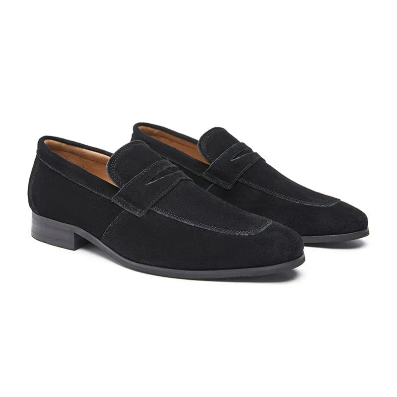 Suede Strap Loafers