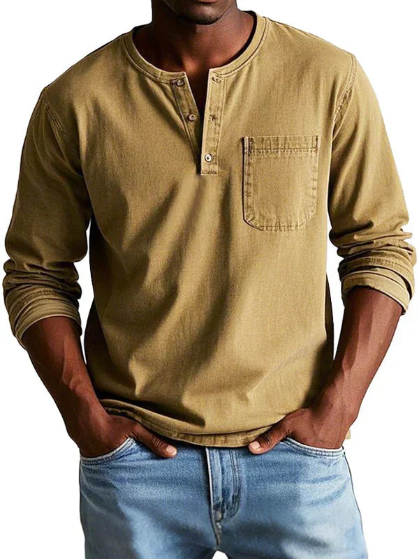 Beeckhoven™ | Casual Henleyshirt met Lange Mouwen