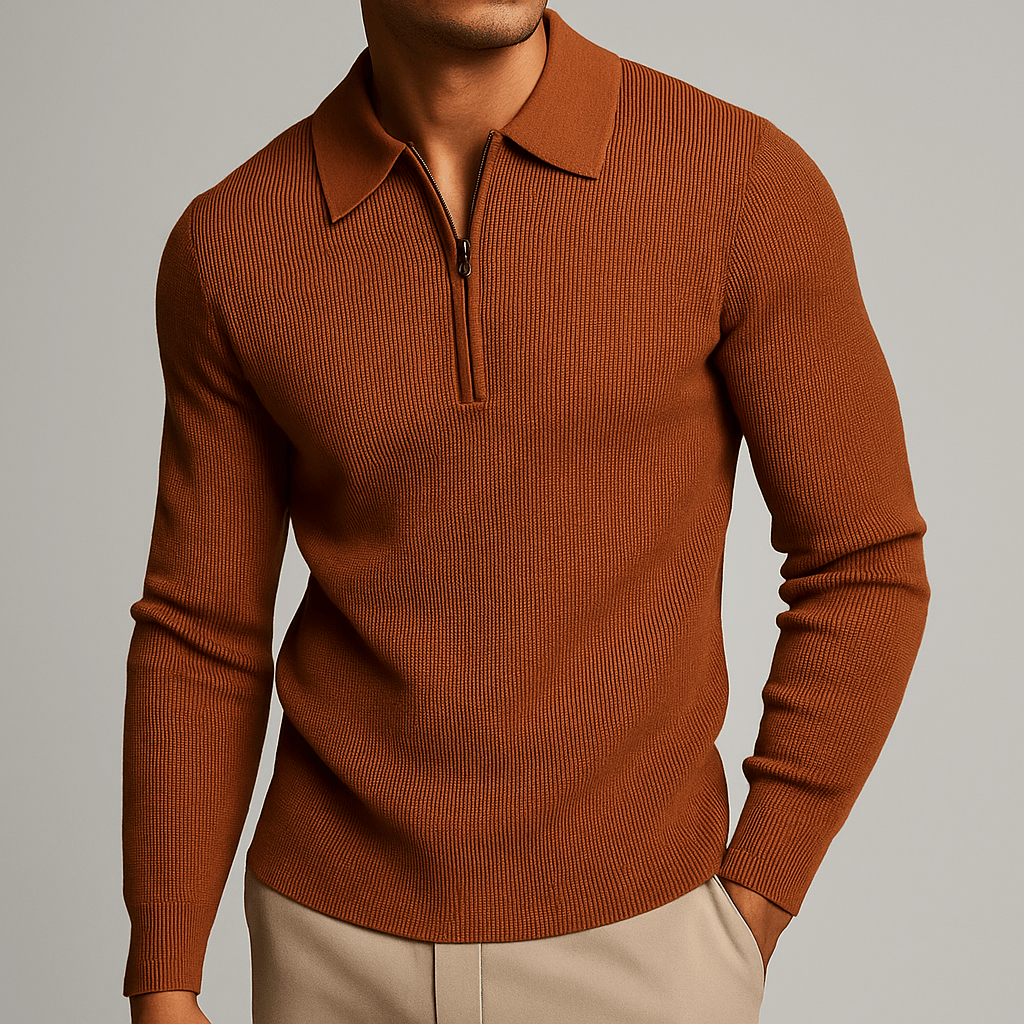 Beeckhoven™ | Premium Gebreide Polo Met Lange Mouwen