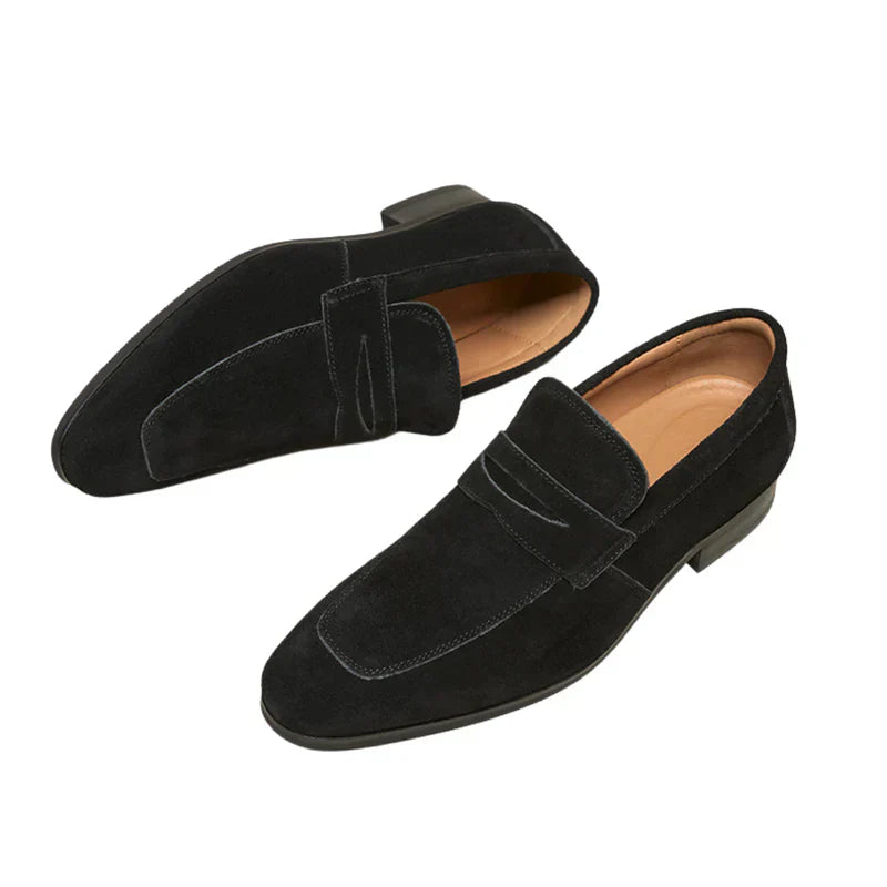 Suede Strap Loafers
