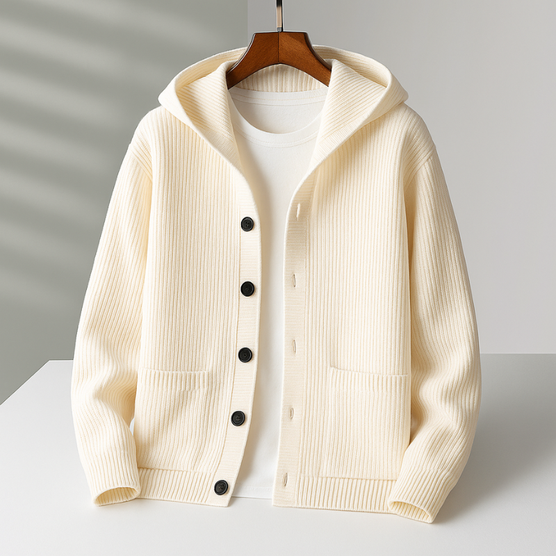 Beeckhoven™ | Stijlvol Gebreid Cardigan met Capuchon