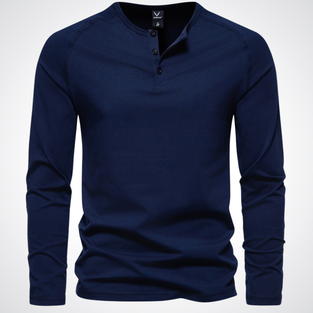 Beeckhoven™ | Casual Henley Shirt Met Lange Mouwen