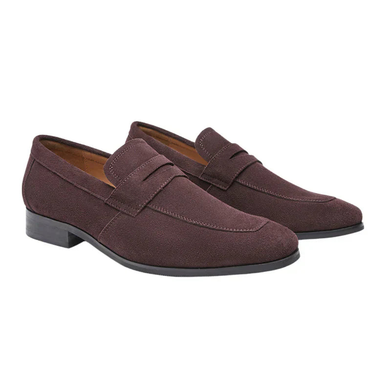 Suede Strap Loafers