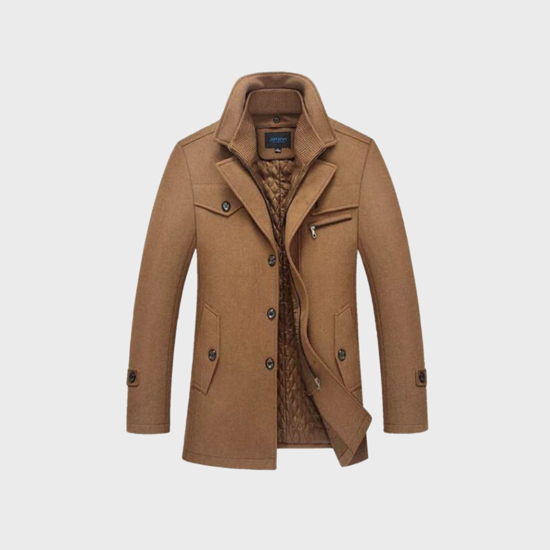 Beeckhoven™ | Luxe Wollen Herenjas – Klassiek & Warm
