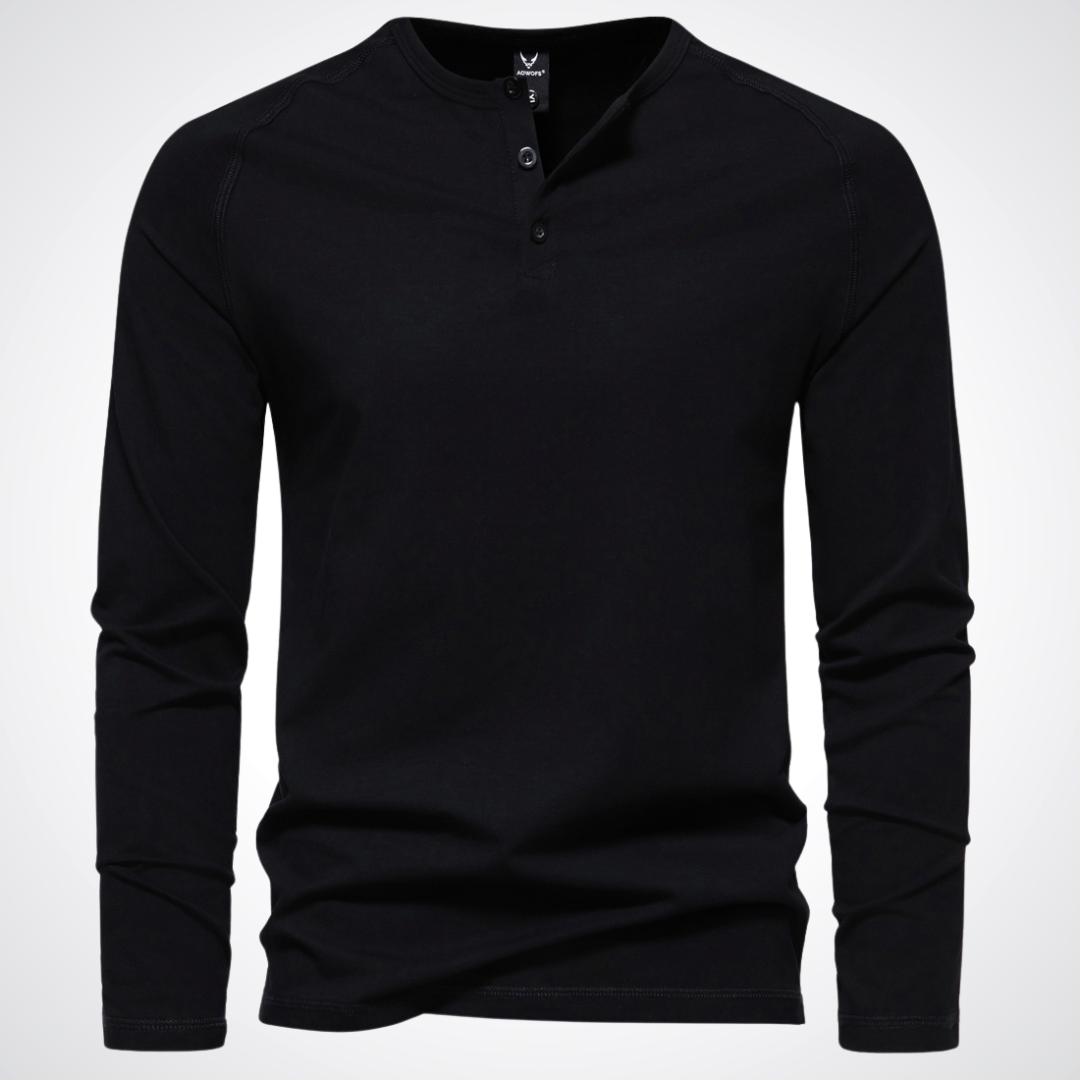 Beeckhoven™ | Casual Henley Shirt Met Lange Mouwen