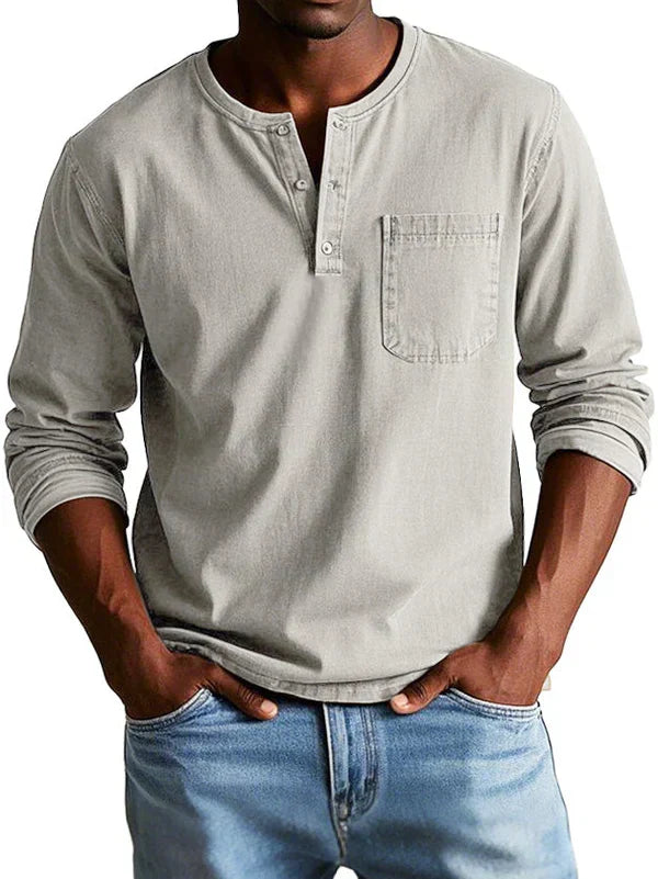 Beeckhoven™ | Casual Henleyshirt met Lange Mouwen