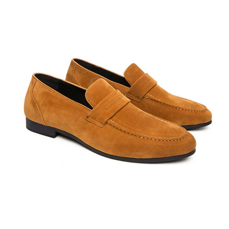 Suede Strap Loafers