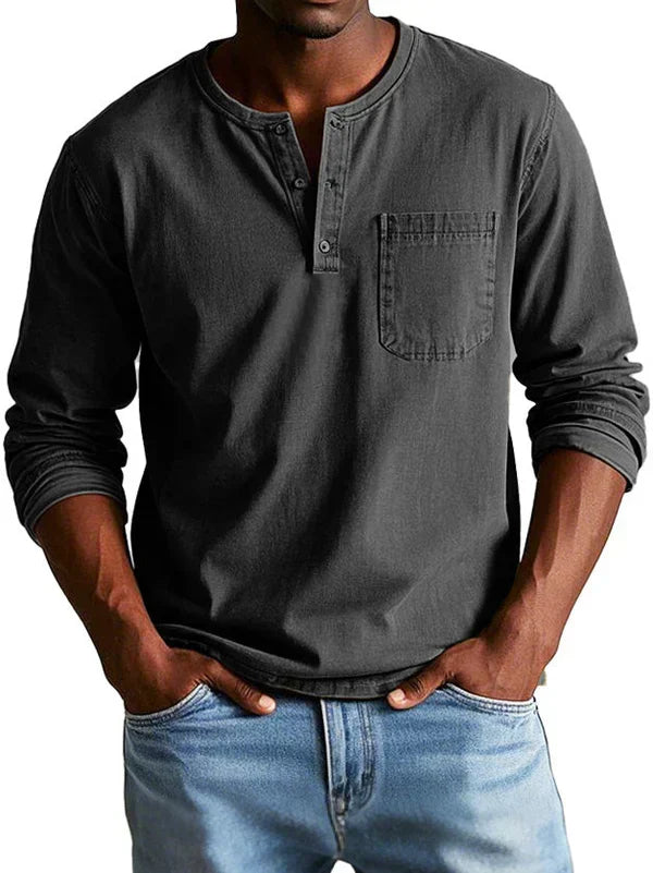 Beeckhoven™ | Casual Henleyshirt met Lange Mouwen
