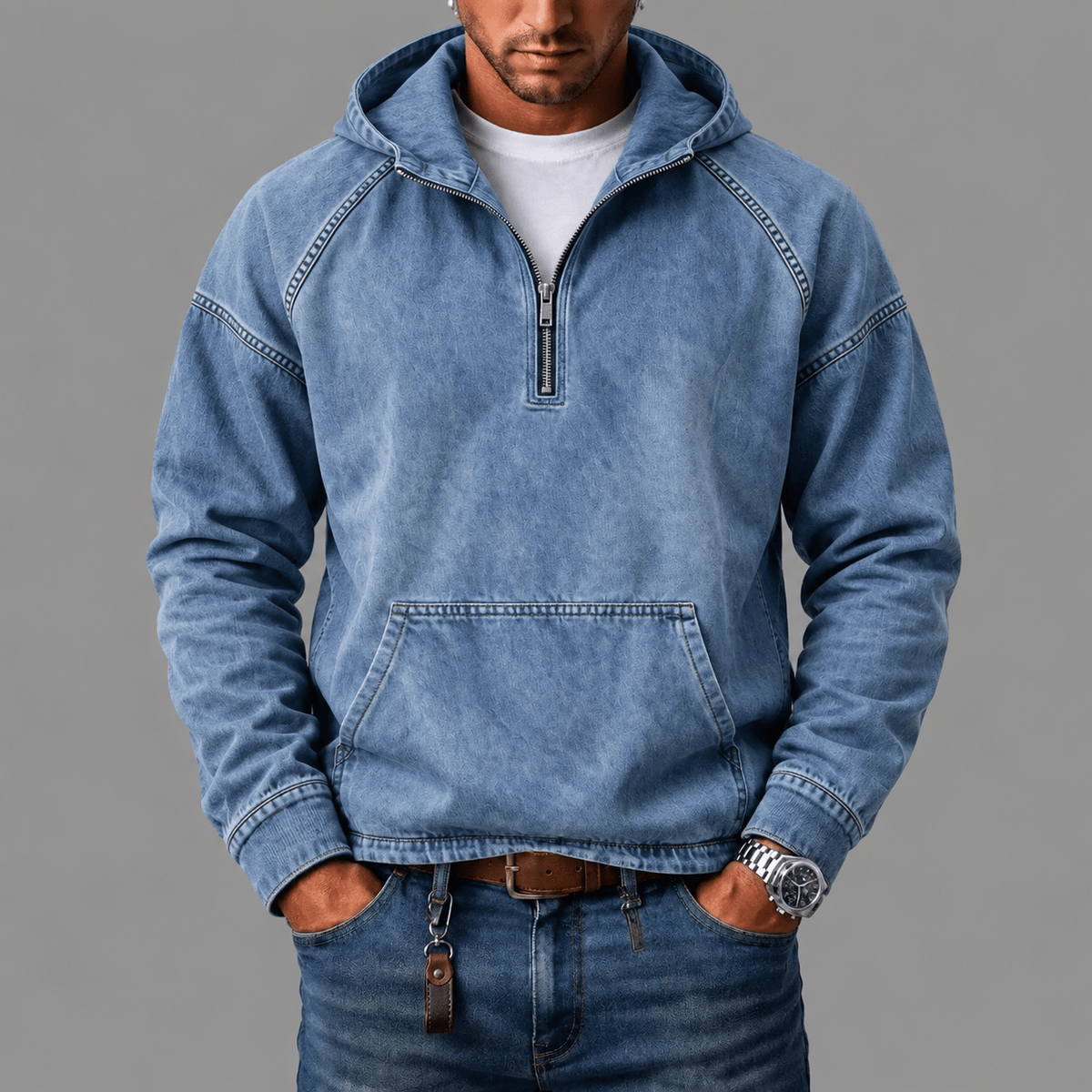 Beeckhoven™ | Vintage Heren Shirt Met Capuchon