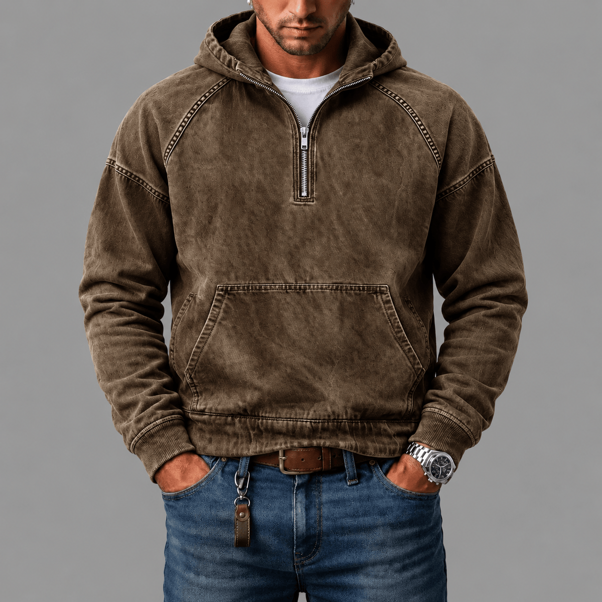 Beeckhoven™ | Vintage Heren Shirt Met Capuchon