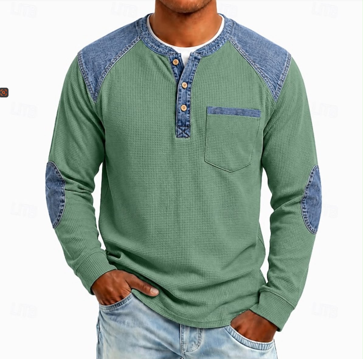 Beeckhoven™ | Vintage Denim Shirt Met Lange Mouwen