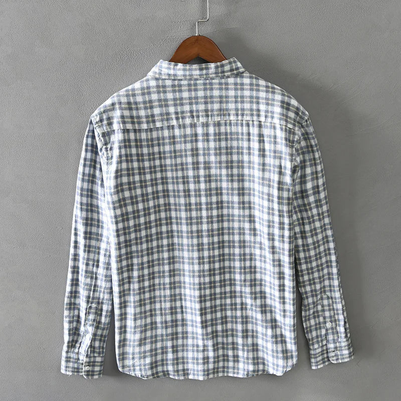 Beeckhoven™ | Linnen blouse met ruitpatroon