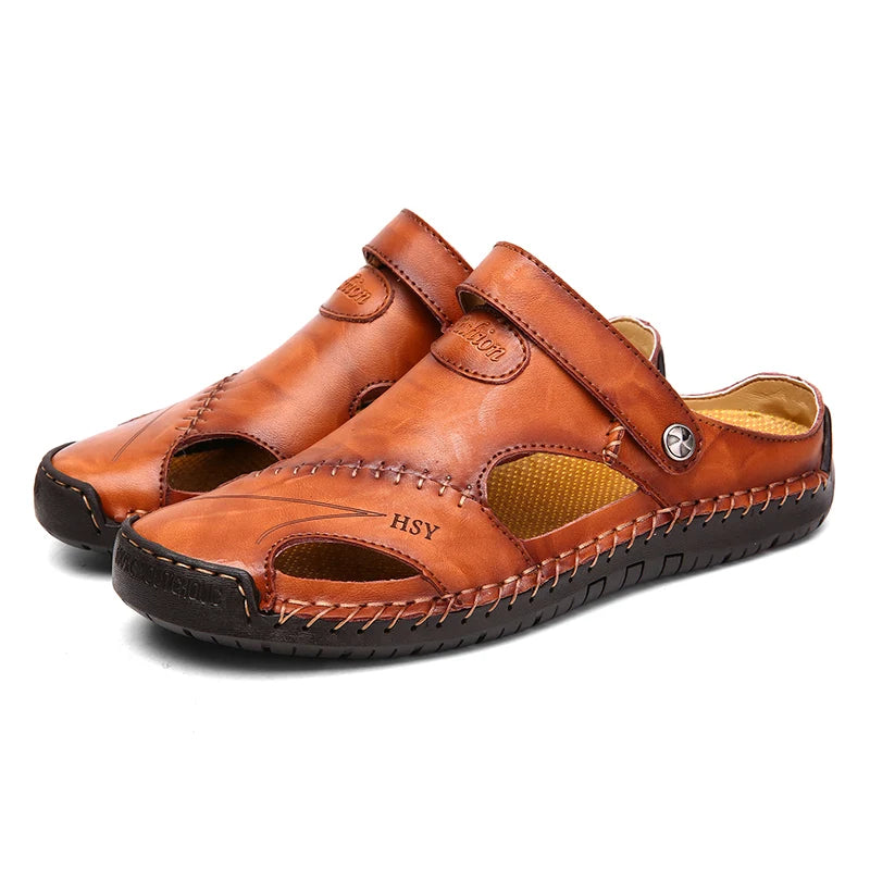 Beeckhoven™ | Klassieke Lederen Heren Sandalen