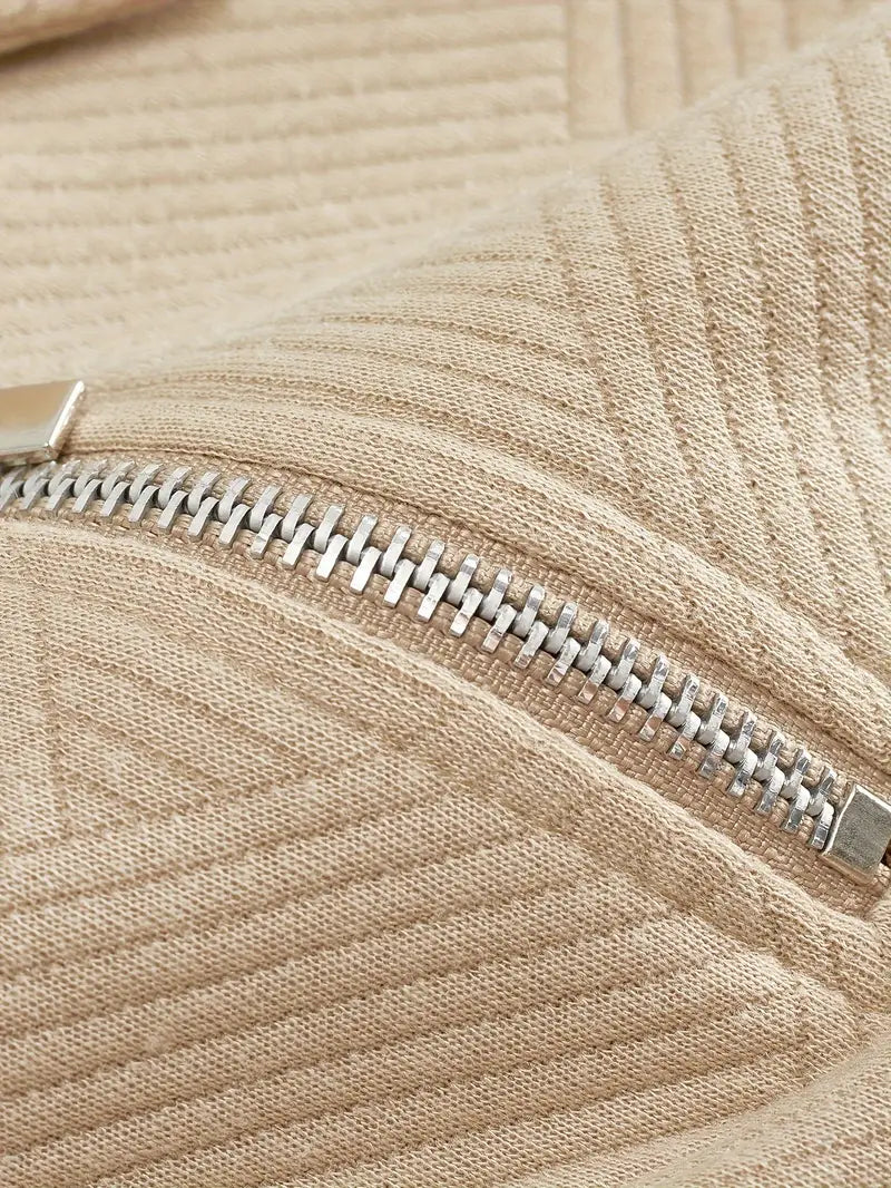 Oscar™ | Vintage Zip-Up Trui met Geometrisch Design