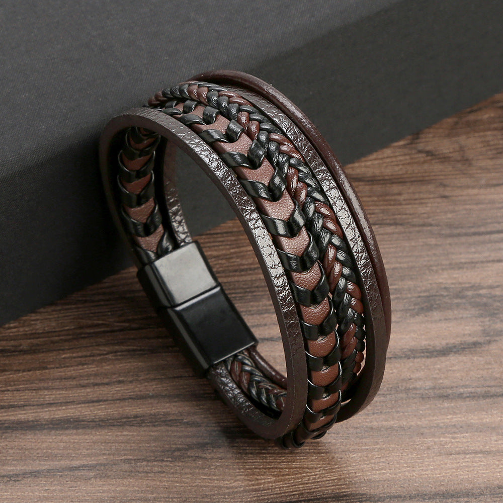 Lederen Herenarmband – robuust, stijlvol en tijdloos (1+1 GRATIS)