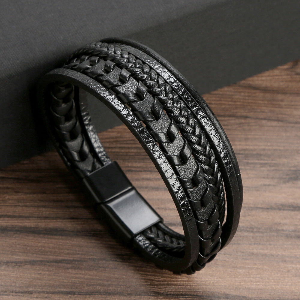 Lederen Herenarmband – robuust, stijlvol en tijdloos (1+1 GRATIS)