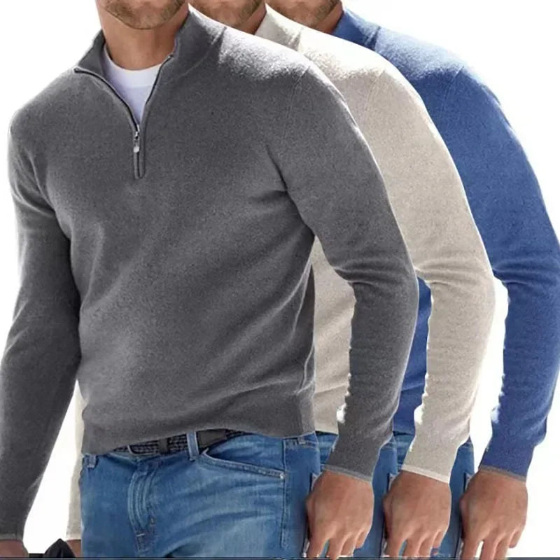 Beeckhoven™ | Casual Heren Trui Met Halve Rits