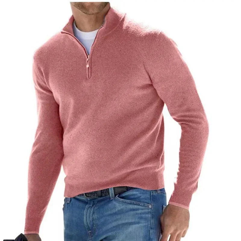 Beeckhoven™ | Casual Heren Trui Met Halve Rits