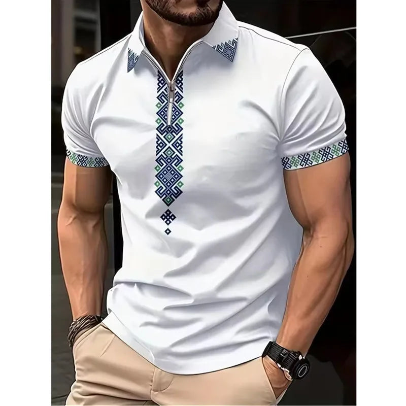Beeckhoven™ | Heren Polo Met Etnische Stijl
