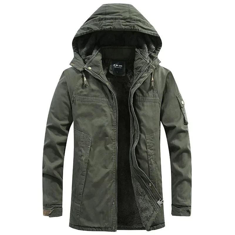 Beeckhoven™ | Warme Fleece-Gevoerde Herenjas met Capuchon