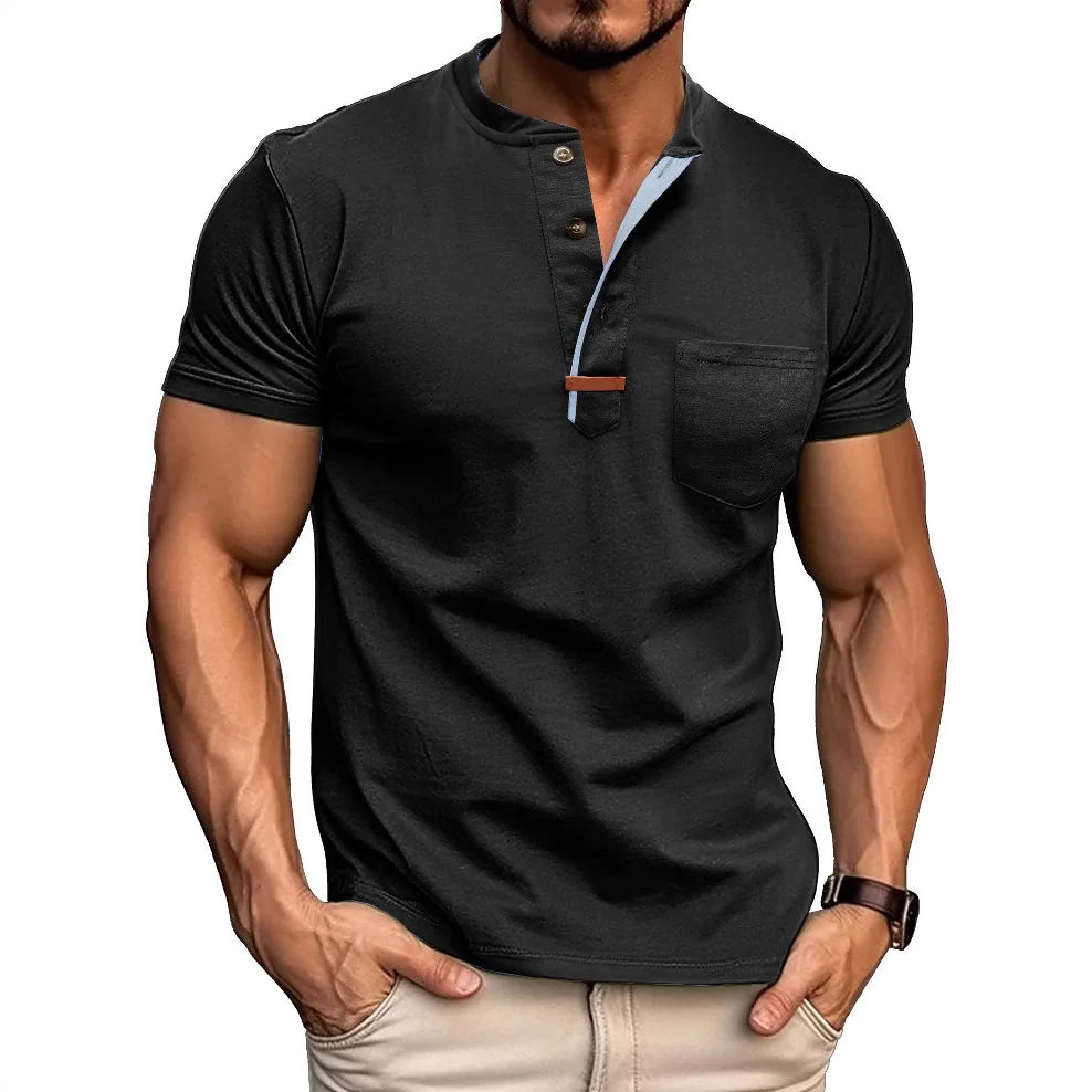 Beeckhoven™ | Klassiek Heren Shirt met Henley Kraag