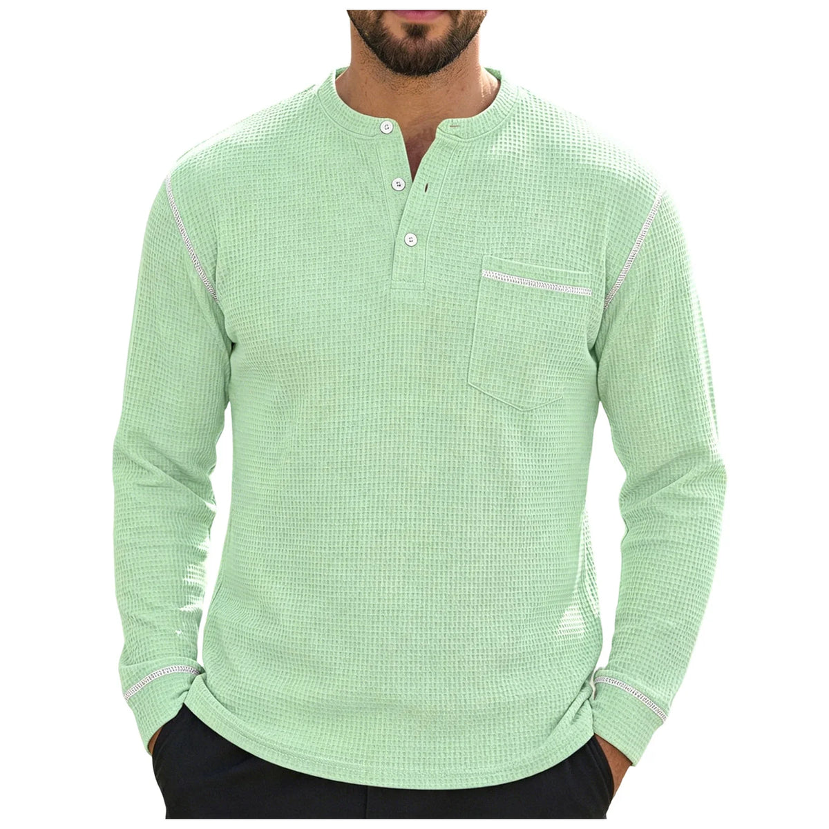 Beeckhoven™ | Casual Henley Shirt Met Lange Mouwen