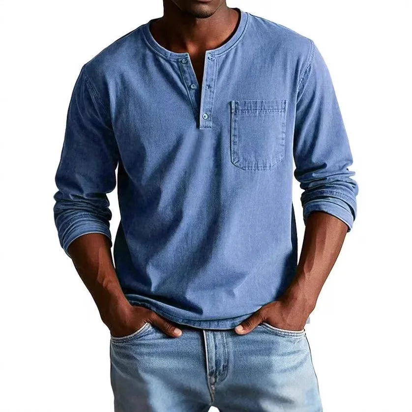 Beeckhoven™ | Heren Casual Henley Longsleeve