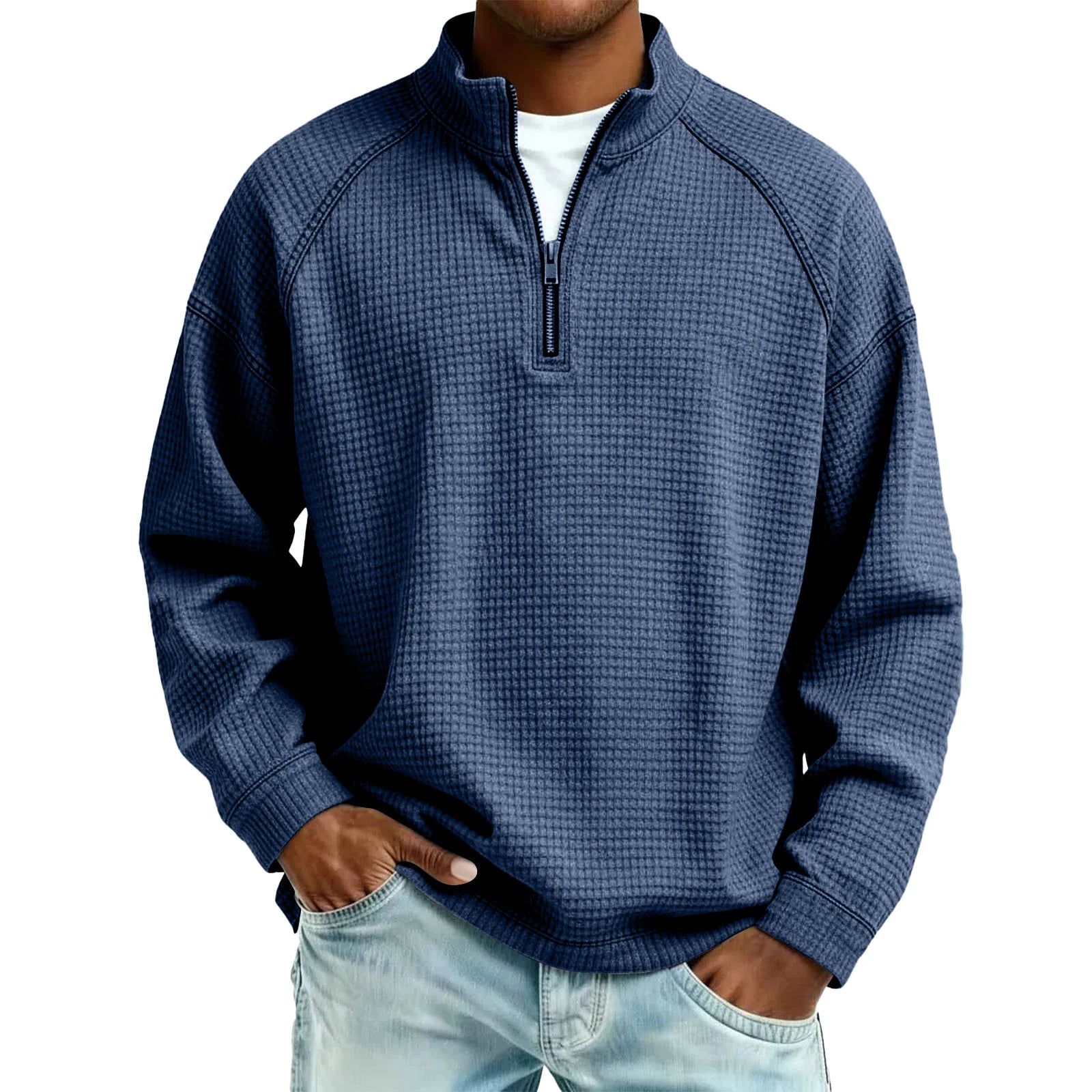 Beeckhoven™ | Wafelgebreid Mannen Sweatshirt