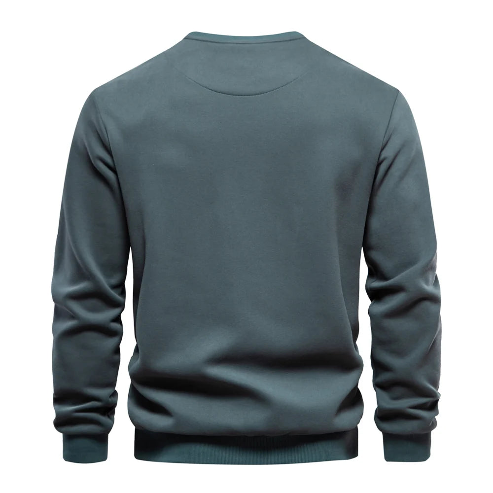 Beeckhoven™ | Katoenen Heren Sweatshirt Met Borstzakje