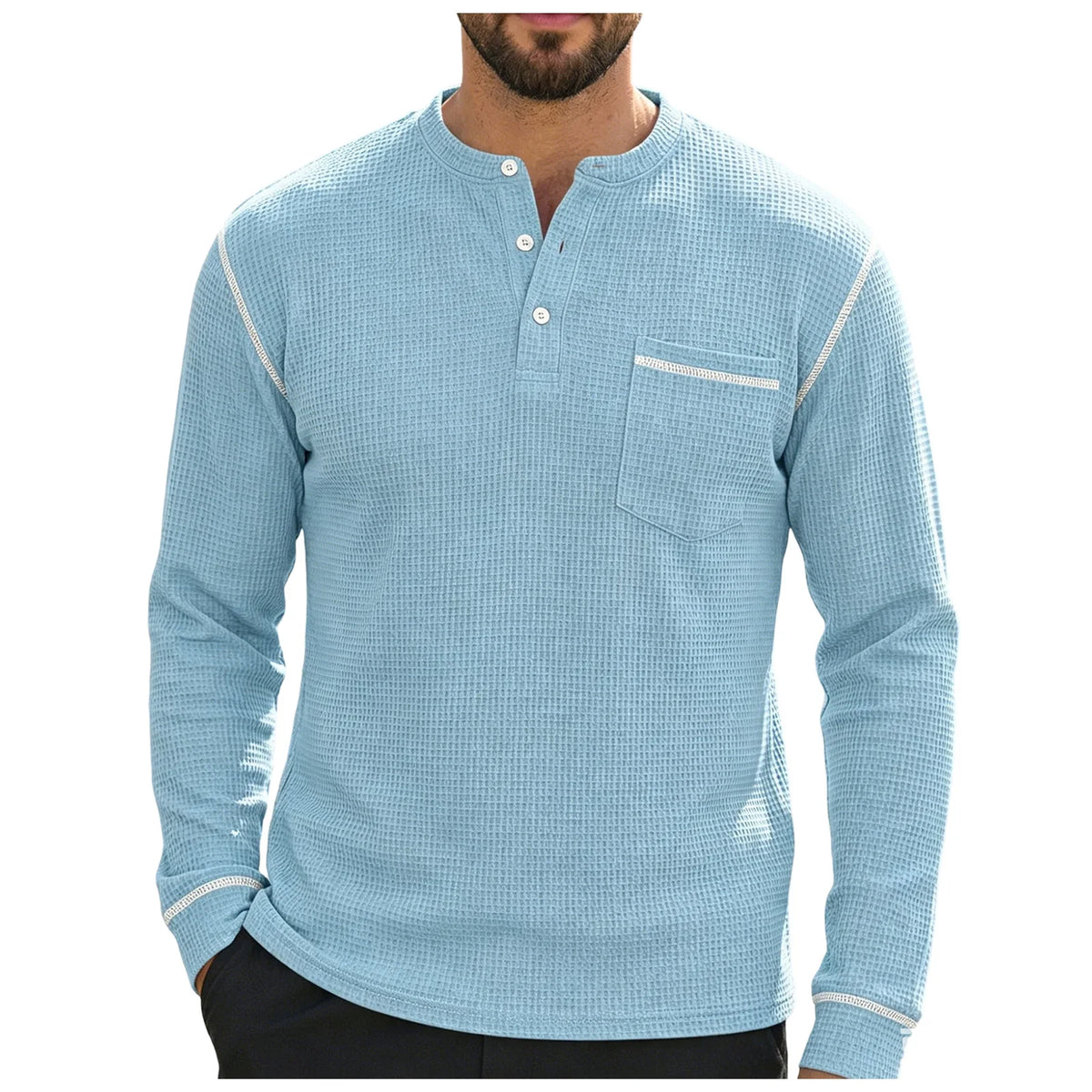 Beeckhoven™ | Casual Henley Shirt Met Lange Mouwen