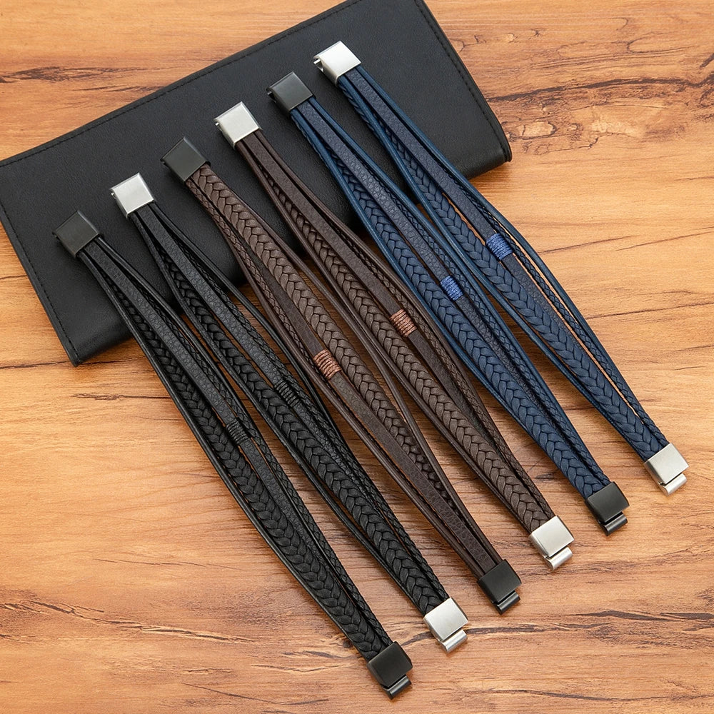 Beeckhoven ™ | Handgeweven Lederen Heren Armband