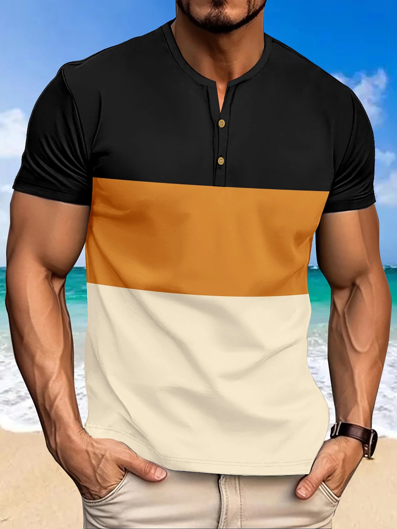 Beeckhoven™ | Kleurrijk Poloshirt Met Knopen