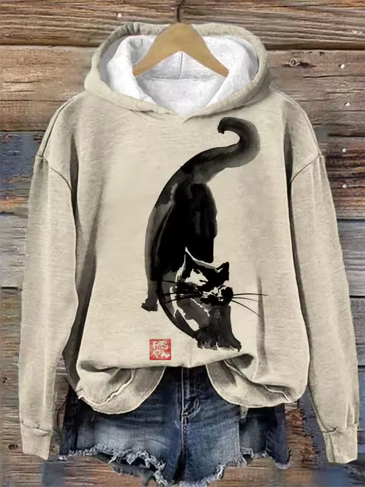 Beeckhoven™ | Zachte Katten Silhouet Hoodie