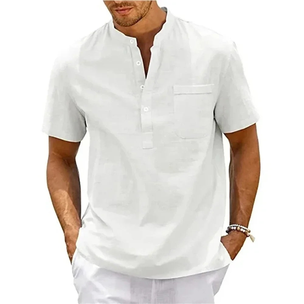 Beeckhoven™ | Vintage Mannen Shirt Met Borstzakje