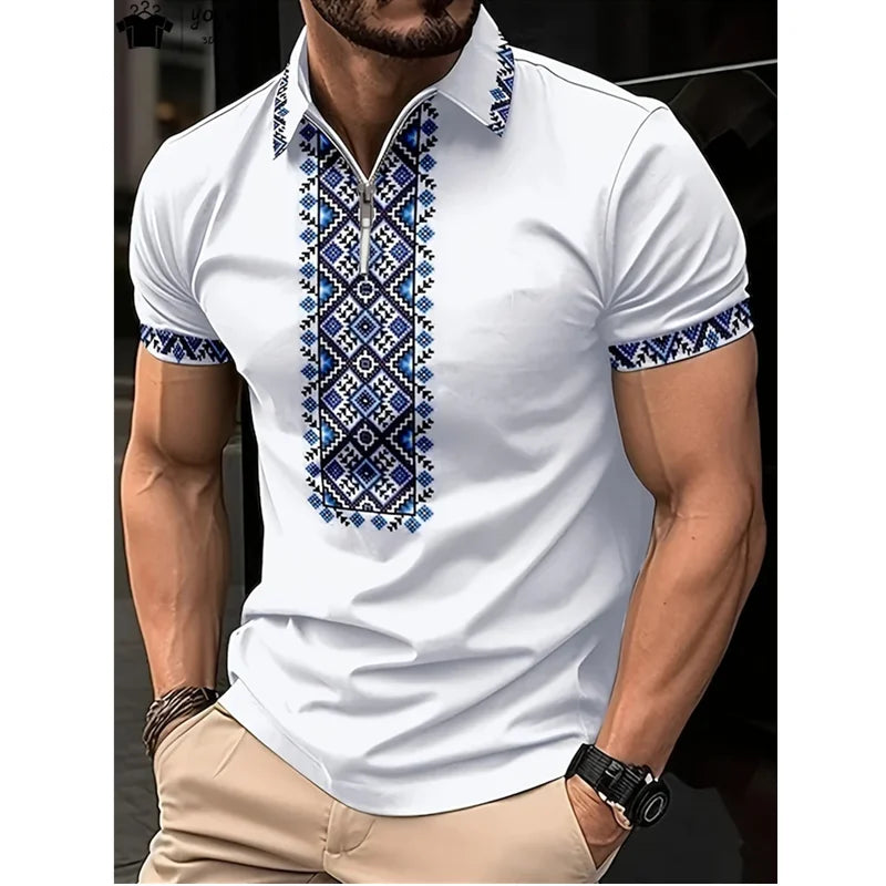 Beeckhoven™ | Heren Polo Met Etnische Stijl