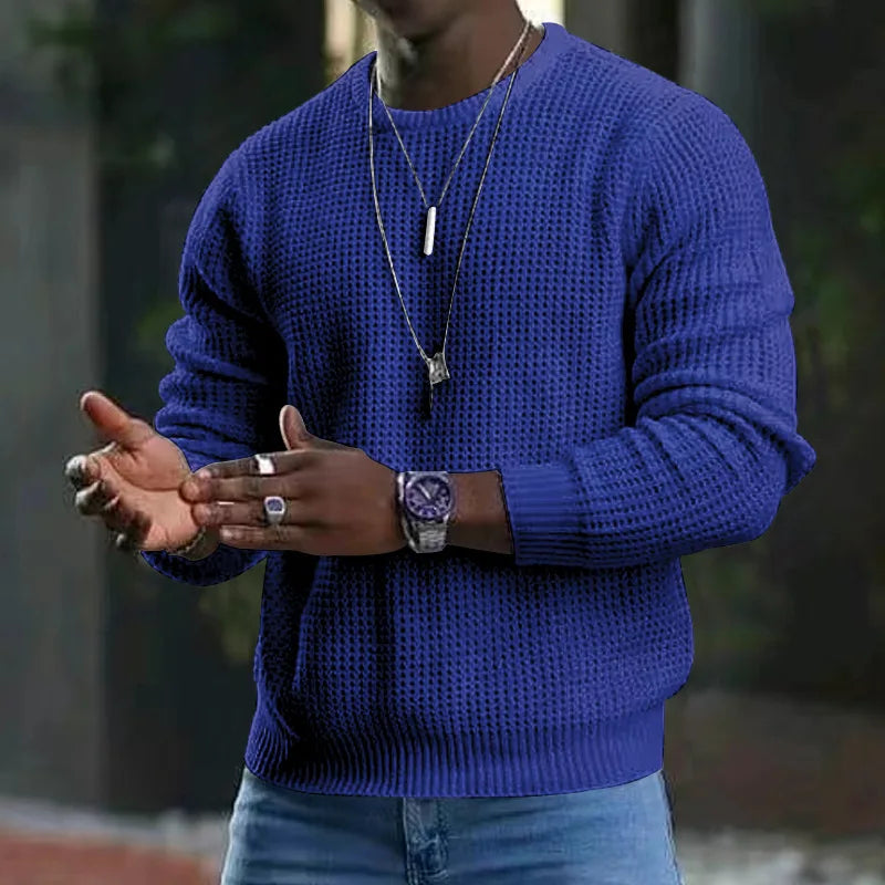 Beeckhoven™ | Wafelgebreid Shirt Met Lange Mouwen