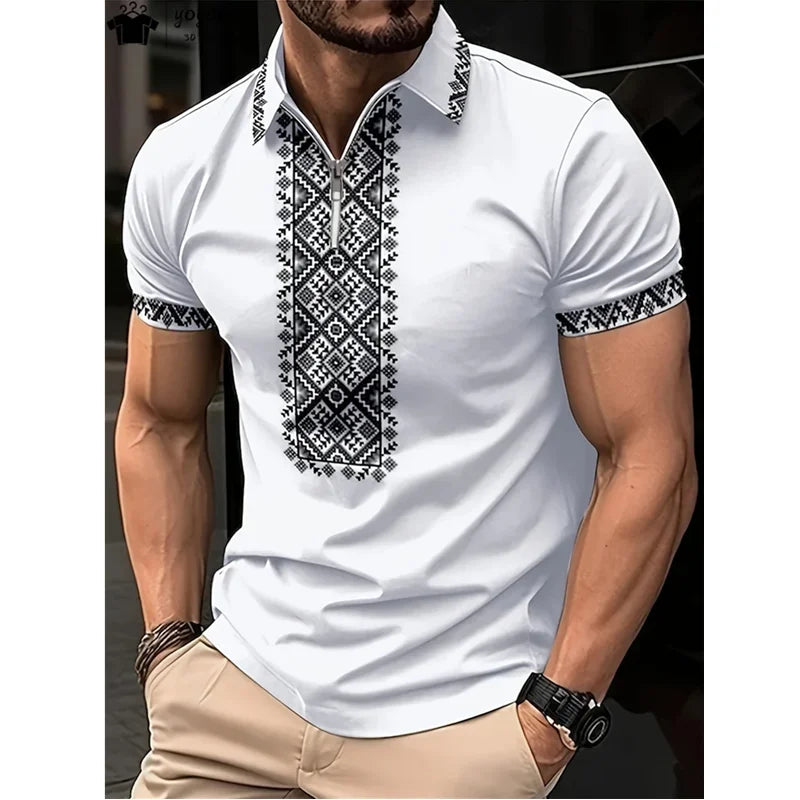 Beeckhoven™ | Heren Polo Met Etnische Stijl