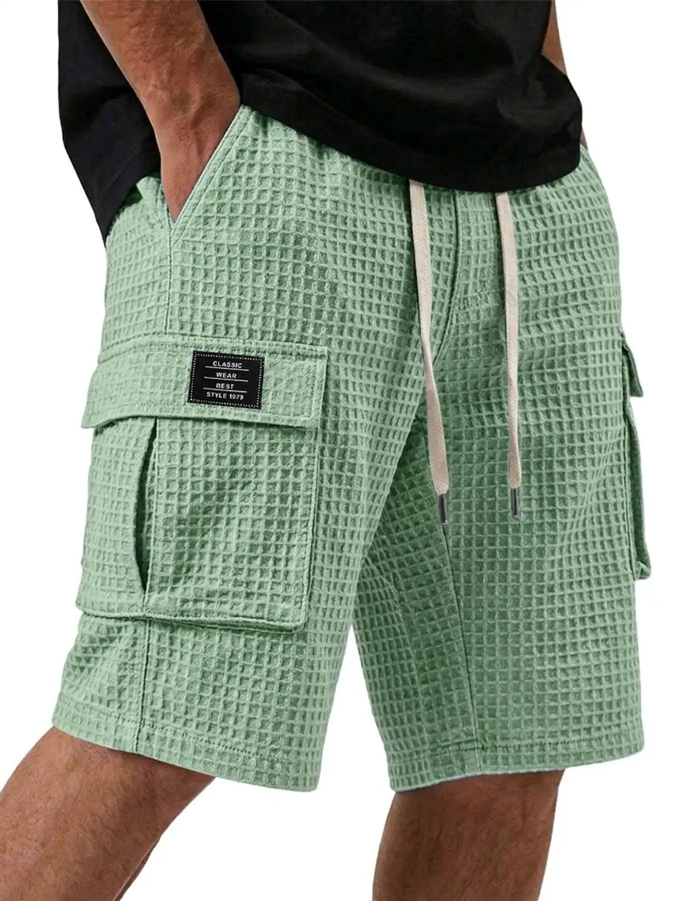 Beeckhoven™ | Casual Short Met Wafelpatroon