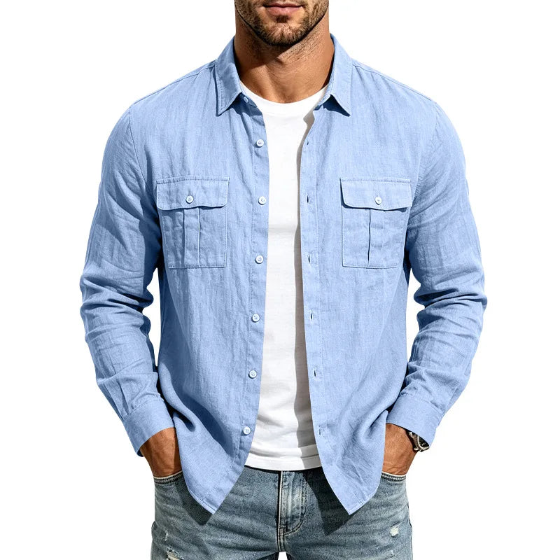 Beeckhoven™ | Linnen Shirt Met Lange Mouwen