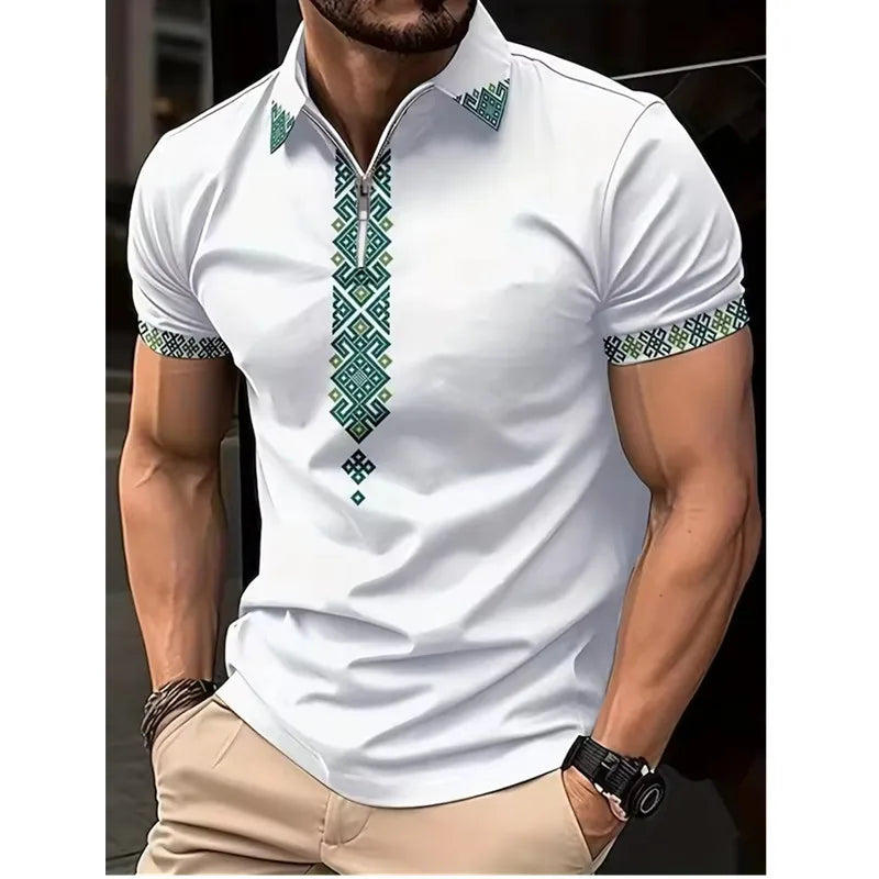 Beeckhoven™ | Heren Polo Met Etnische Stijl