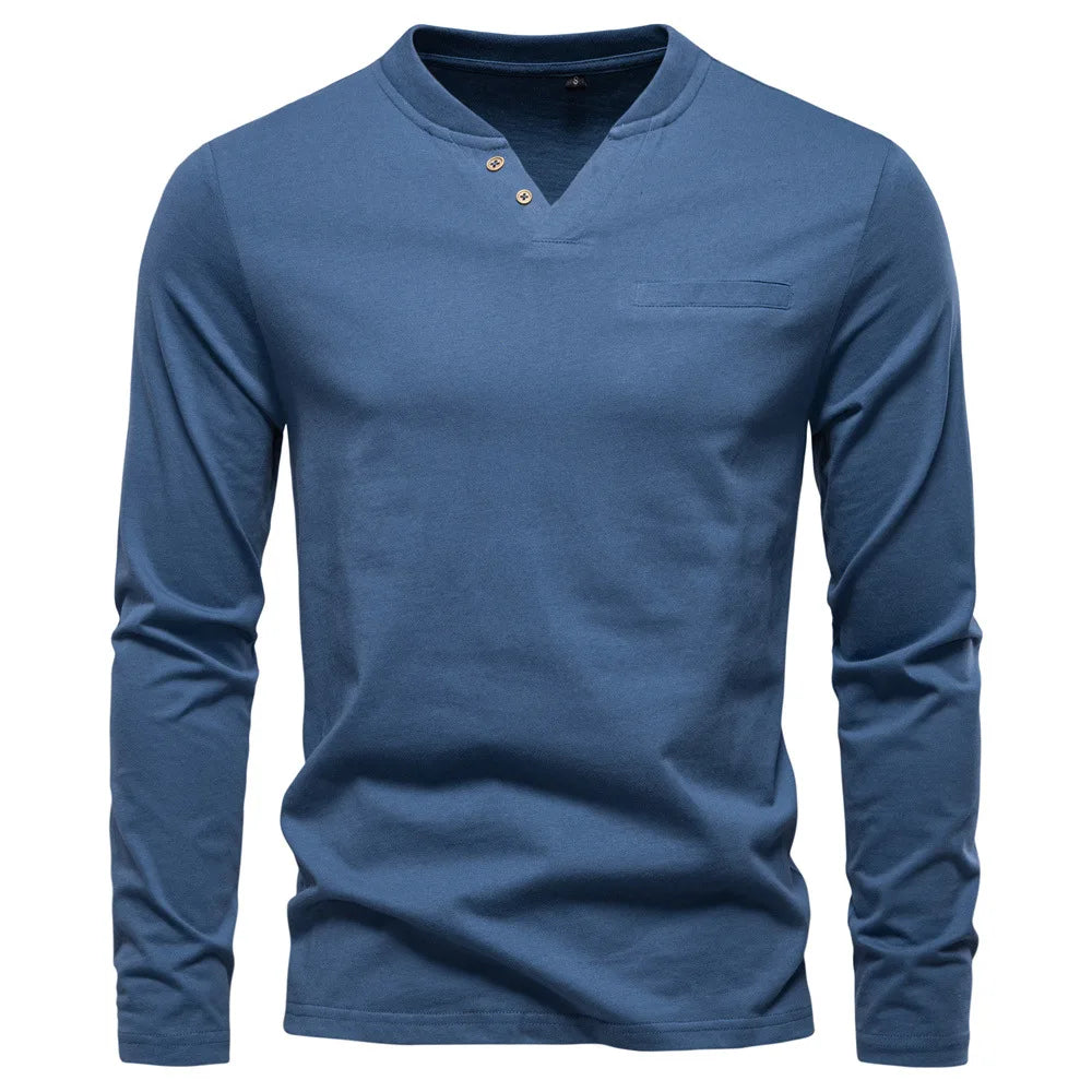 Beeckhoven™ | Henley T-Shirt Met Lange Mouwen