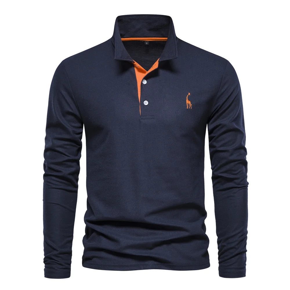 Beeckhoven™ | Casual Mannen Poloshirt Met Lange Mouwen