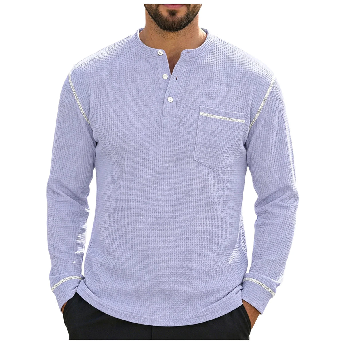 Beeckhoven™ | Casual Henley Shirt Met Lange Mouwen