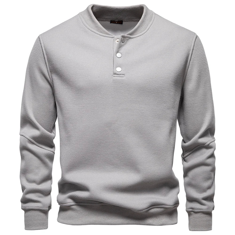 Beeckhoven™ | Fleece Gevoerd Sweatshirt Met Knoopdesign