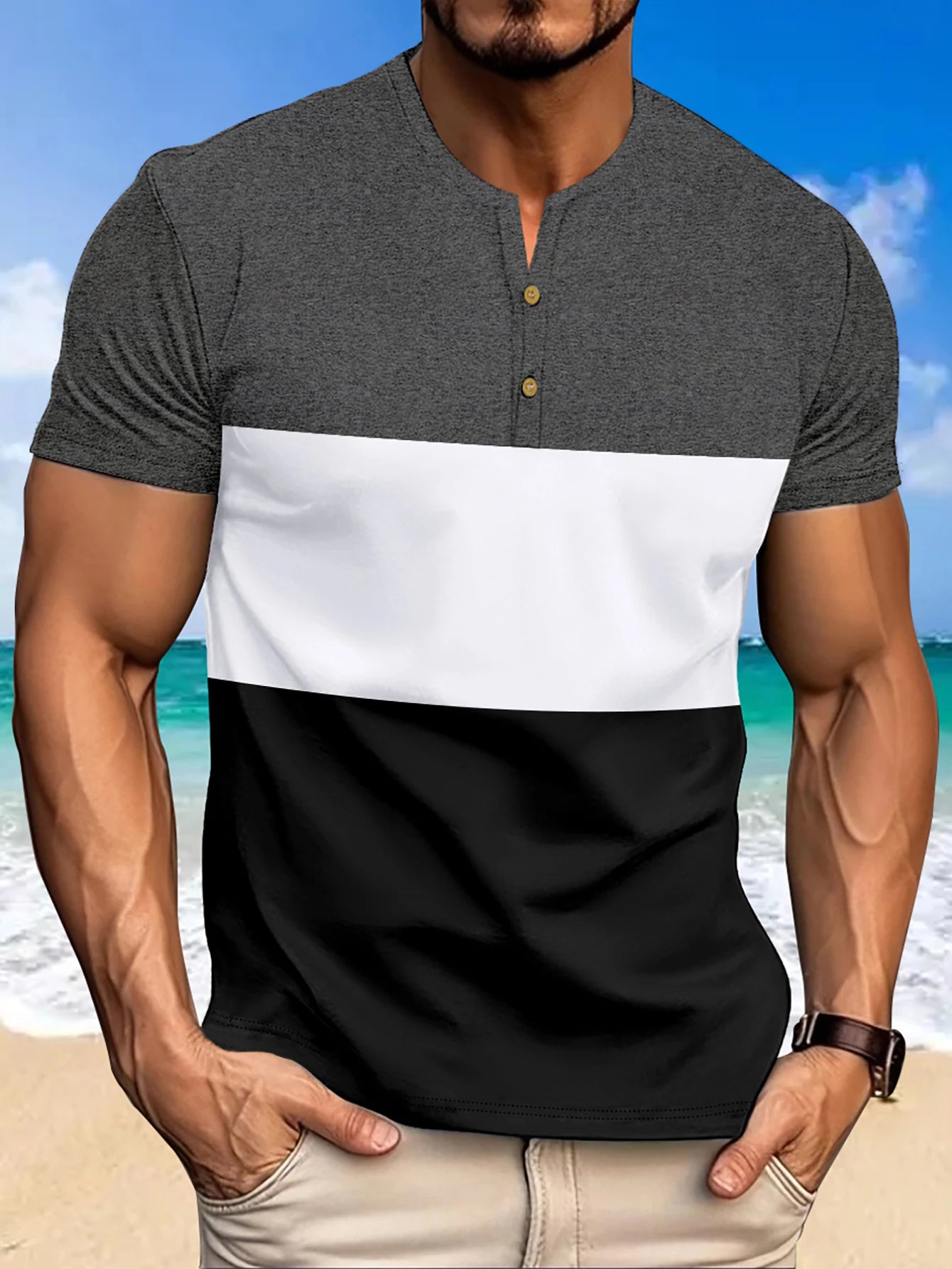 Beeckhoven™ | Kleurrijk Poloshirt Met Knopen