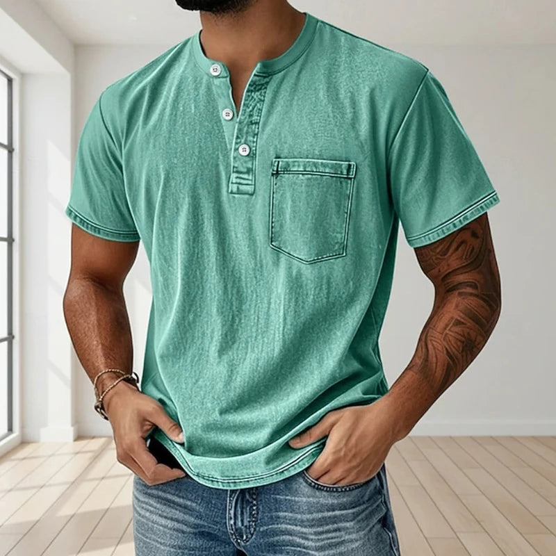 Beeckhoven™ | Vintage Mannen Shirt Met Borstzakje