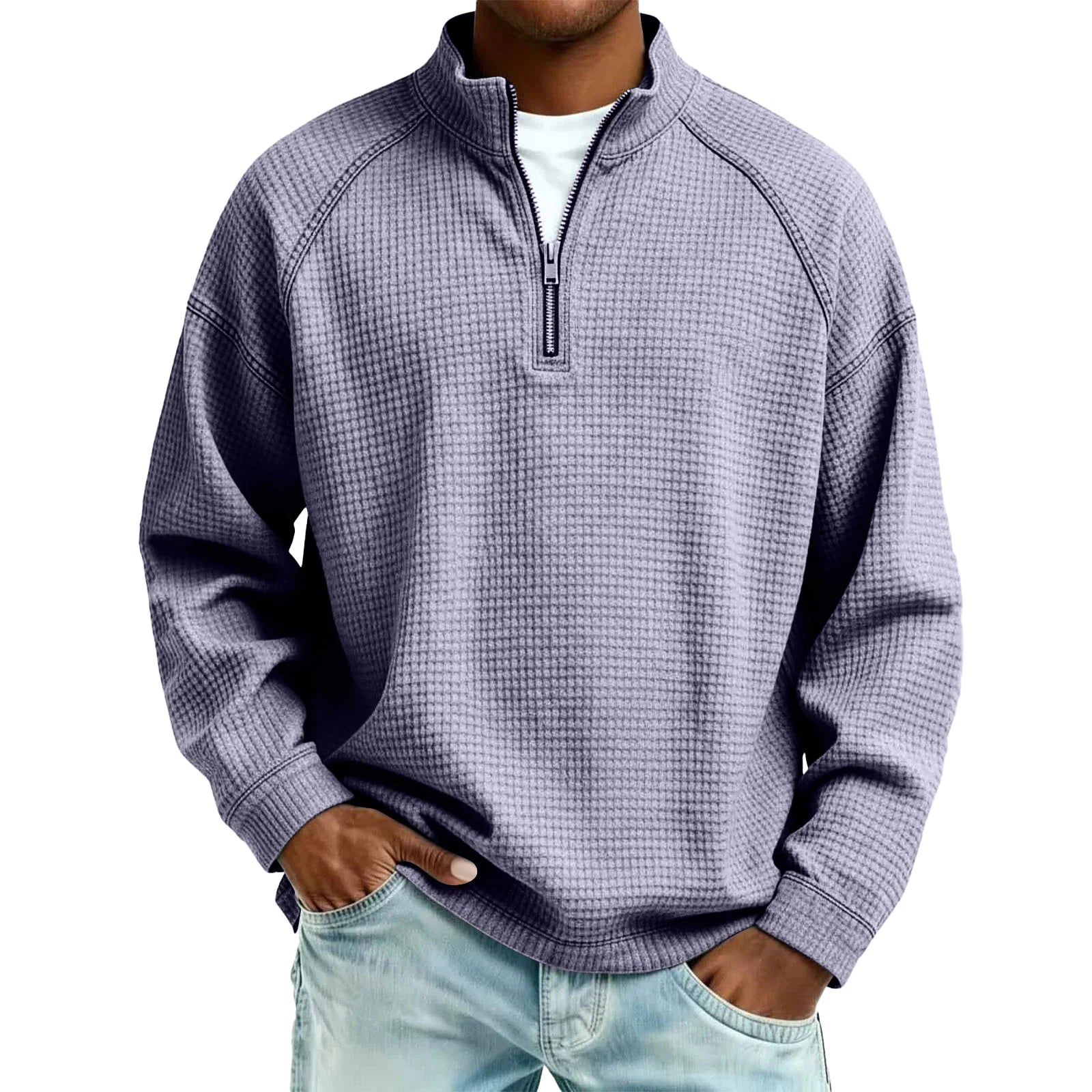 Beeckhoven™ | Wafelgebreid Mannen Sweatshirt