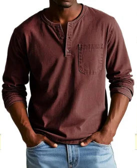 Beeckhoven™ | Heren Casual Henley Longsleeve